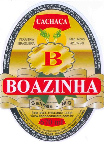 Cachaça Boazinha.