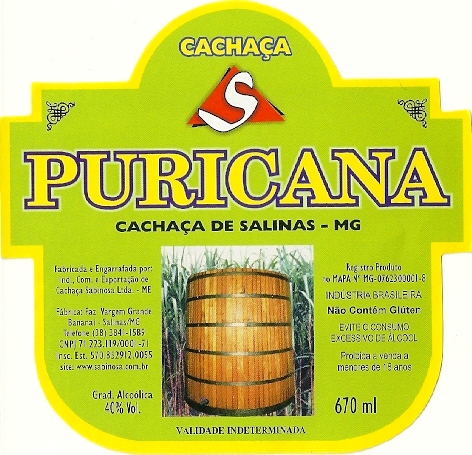 Cachaça Puricana.