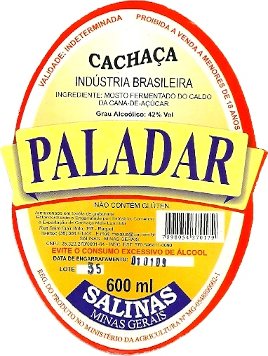 Cachaça Paladar.